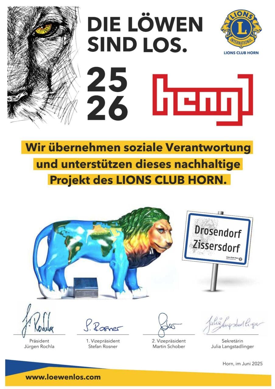 Bestätigung Löwenlotto 2025/2026 durch die HENGL Gruppe